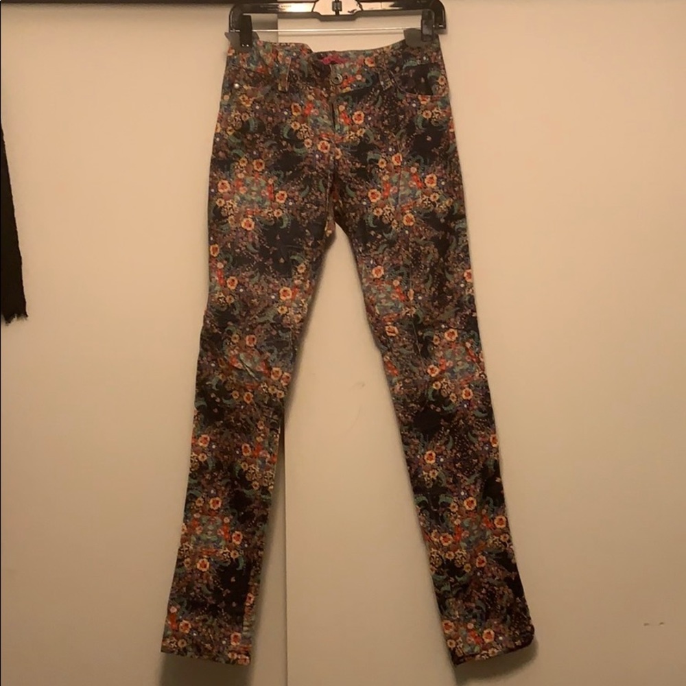 alice + olivia ditsy floral corduroy skinny